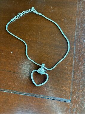 Brighton Silver Heart Open Pendant Necklace